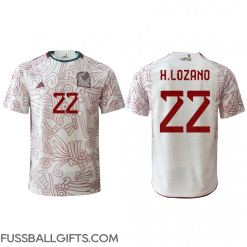 Mexiko Hirving Lozano #22 Fußballbekleidung Auswärtstrikot WM 2022 Kurzarm